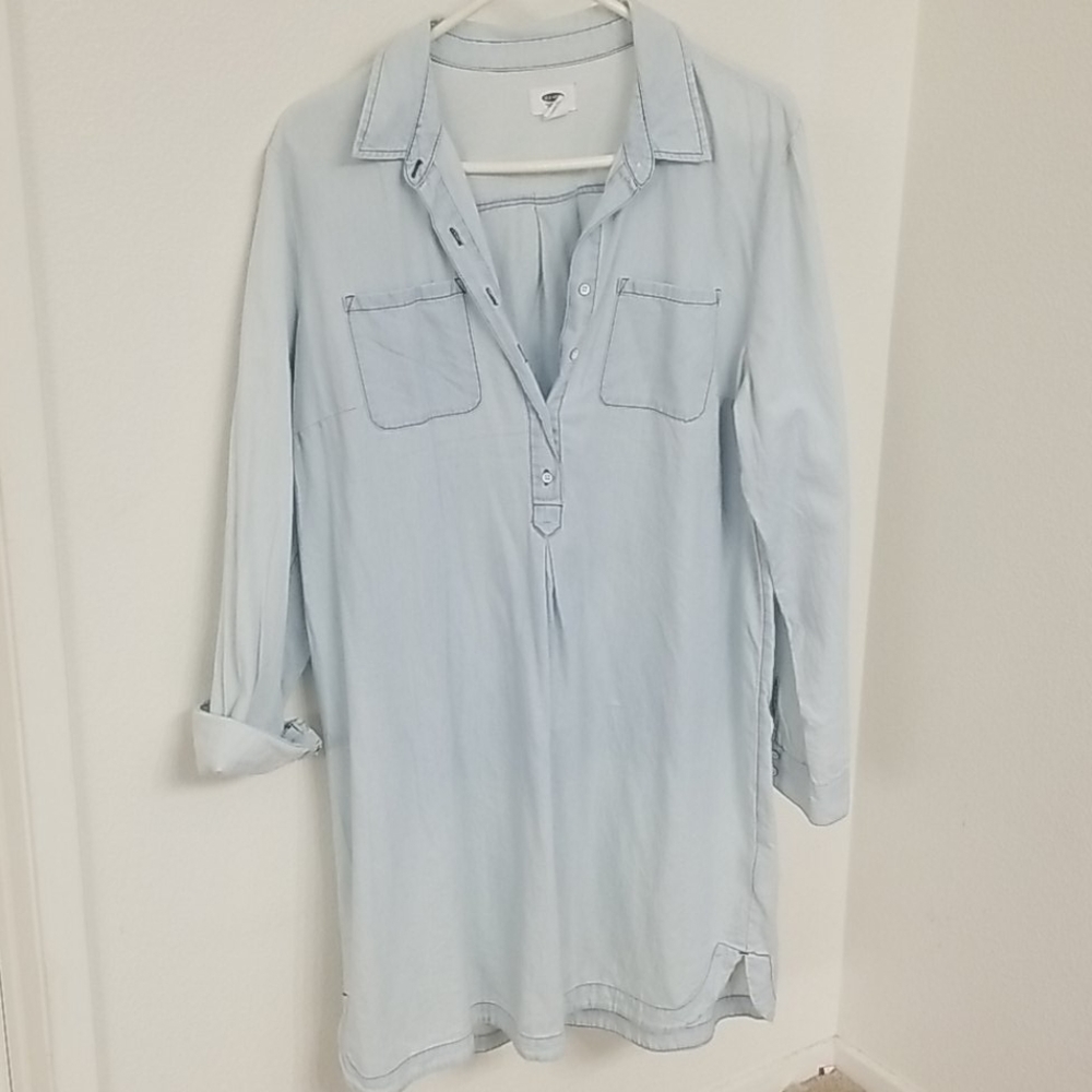 Old Navy light wash cotton dress